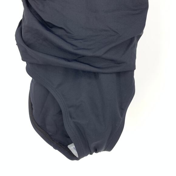 La Blanca Women's Size 6 One Piece Swimwear Stretch Twist Front Black - Picture 4 of 8